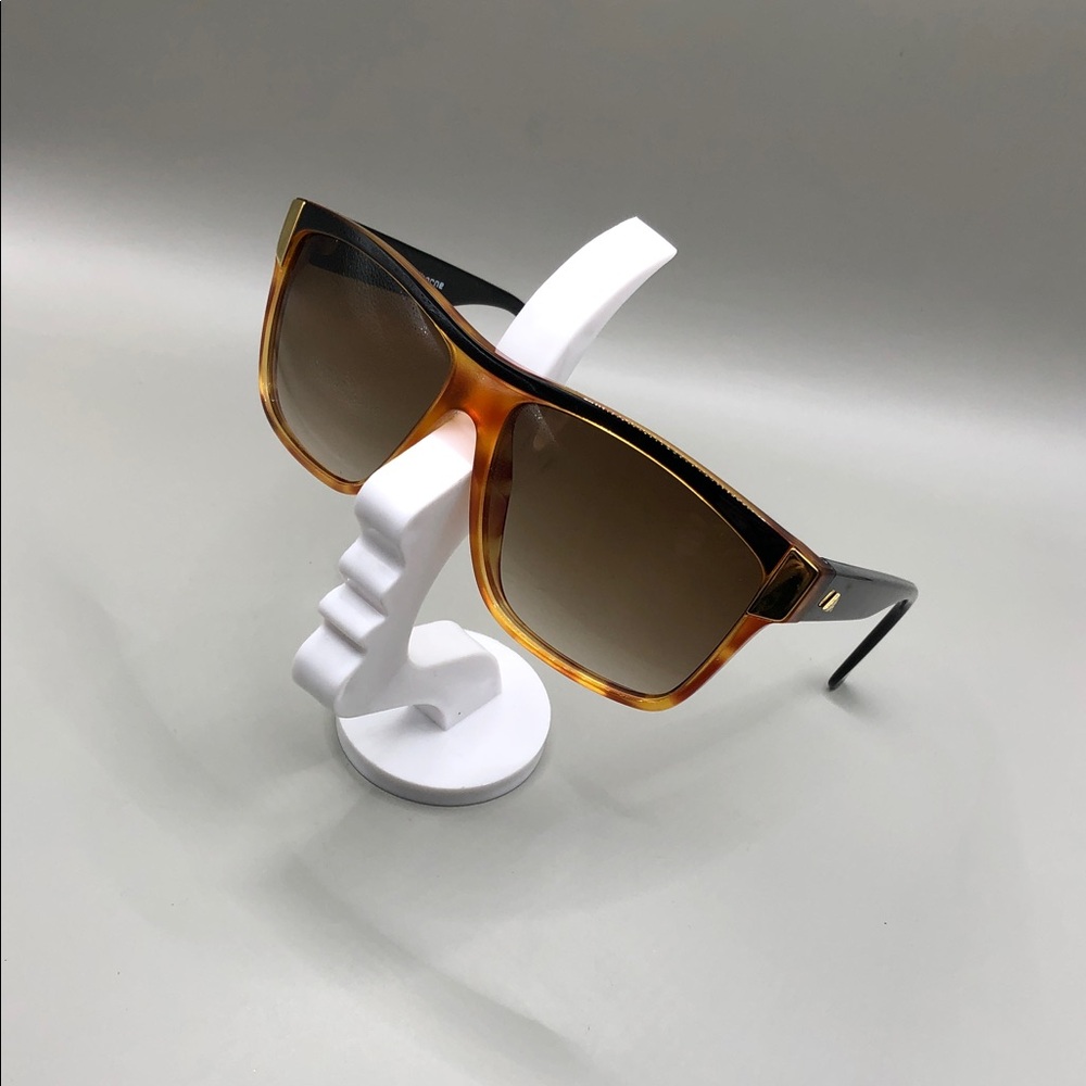 Vintage Liz Claiborne Square Black Tortoise Gradient Lens Sunglasses UNISEX 652